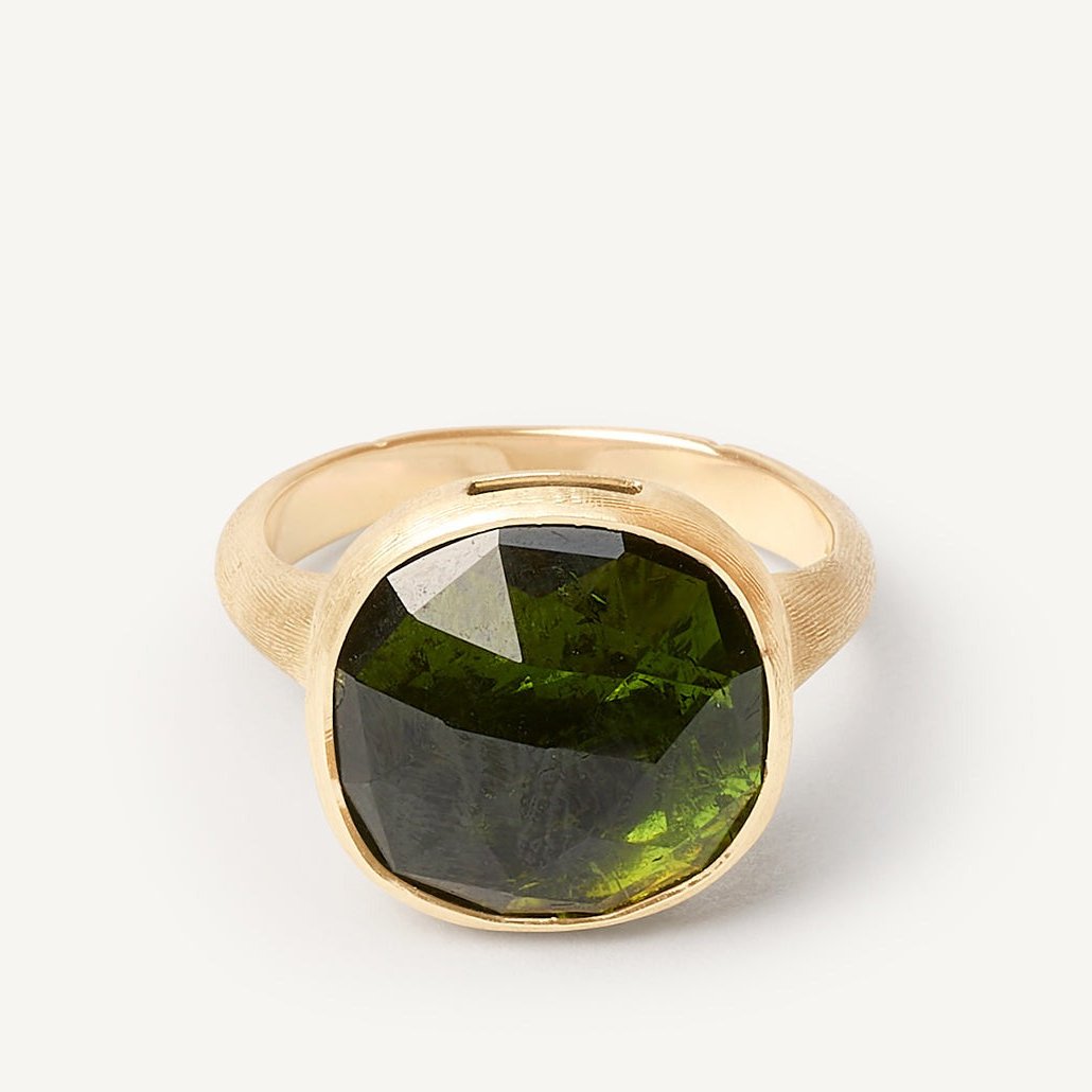 Marco Bicego Jaipur 18k Gold Green Tourmaline Ring Large