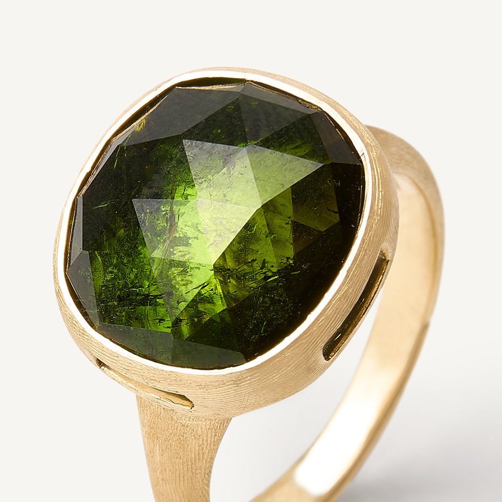 Marco Bicego Jaipur 18k Gold Green Tourmaline Ring Large