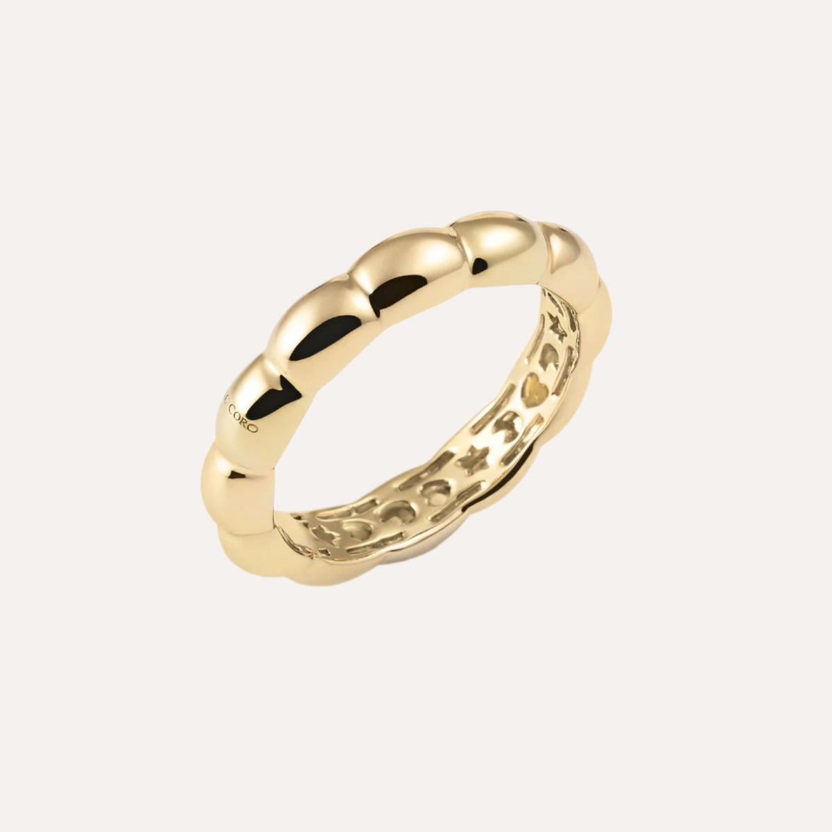 Al Coro La Piazza Classic Everyday Gold Ring in Yellow Gold