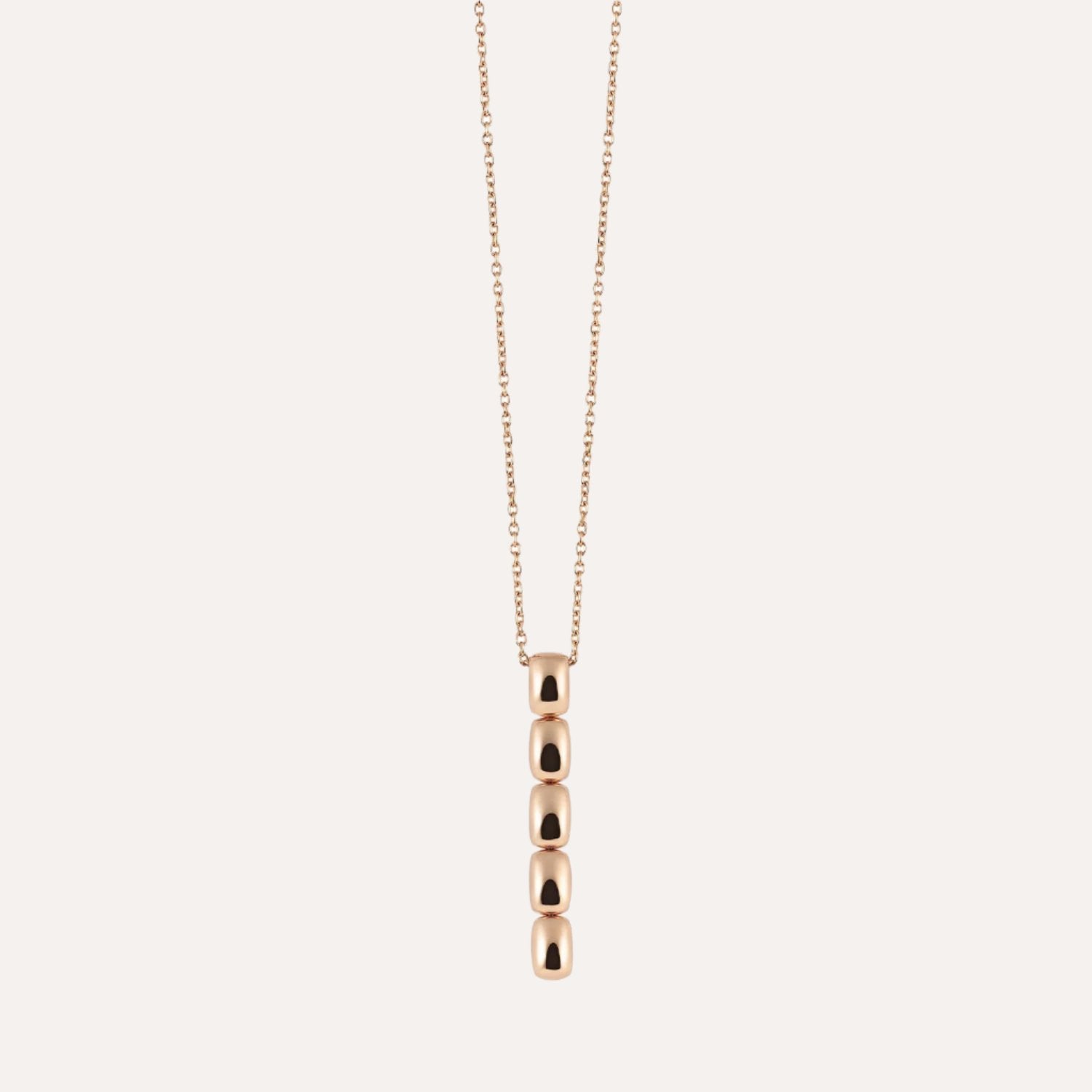 Al Coro La Piazza Necklace in 18k Rose Gold NC560R