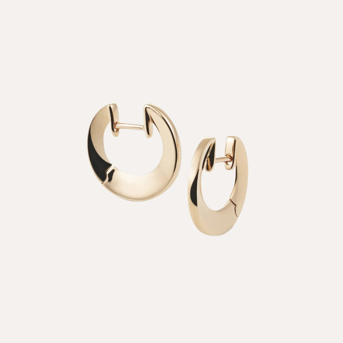 Al Coro Mezzaluna Classic Everyday Gold Hoop Earrings NE8354R