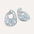 Al Coro Mezzaluna Diamond Earrings with Blue Topaz Gemstones