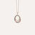 Al Coro Serenata 18k Gold and Diamond Detail Oval Drop Necklace