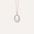 Al Coro Serenata 18k Gold and Diamond Oval Drop Necklace