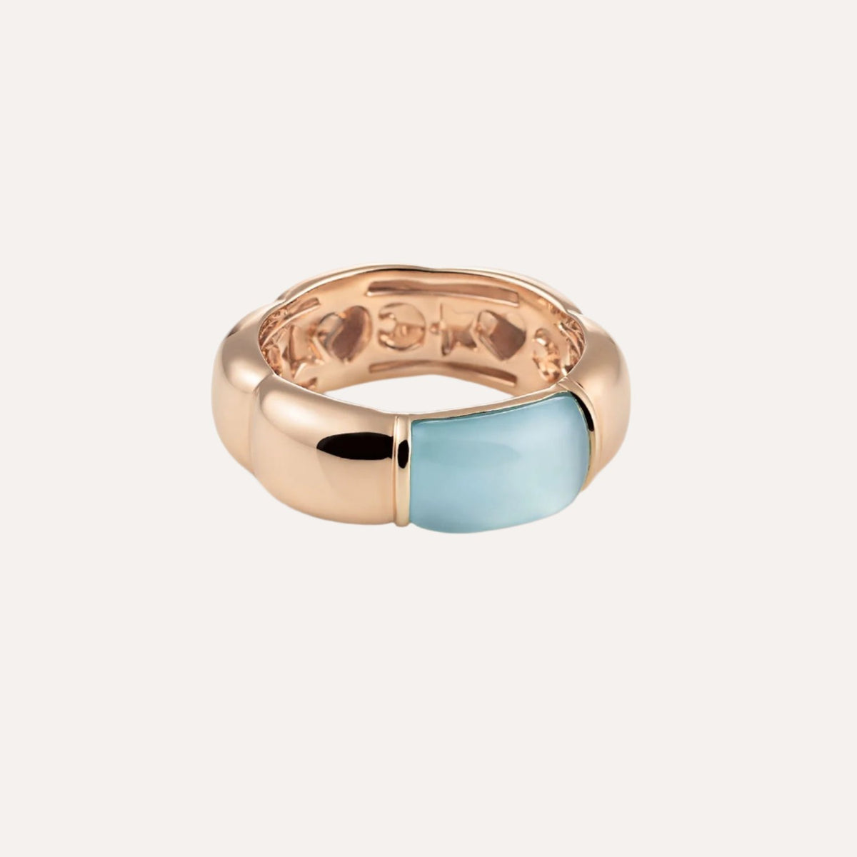 Al Coro sky blue topaz ring in rose gold NR580TR