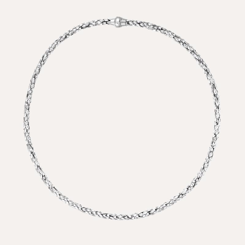 white gold snakeskin necklace