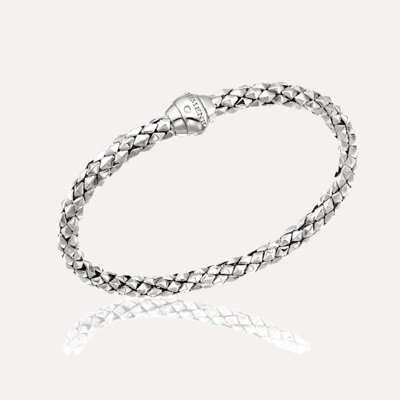 classic snakeskin white gold bracelets