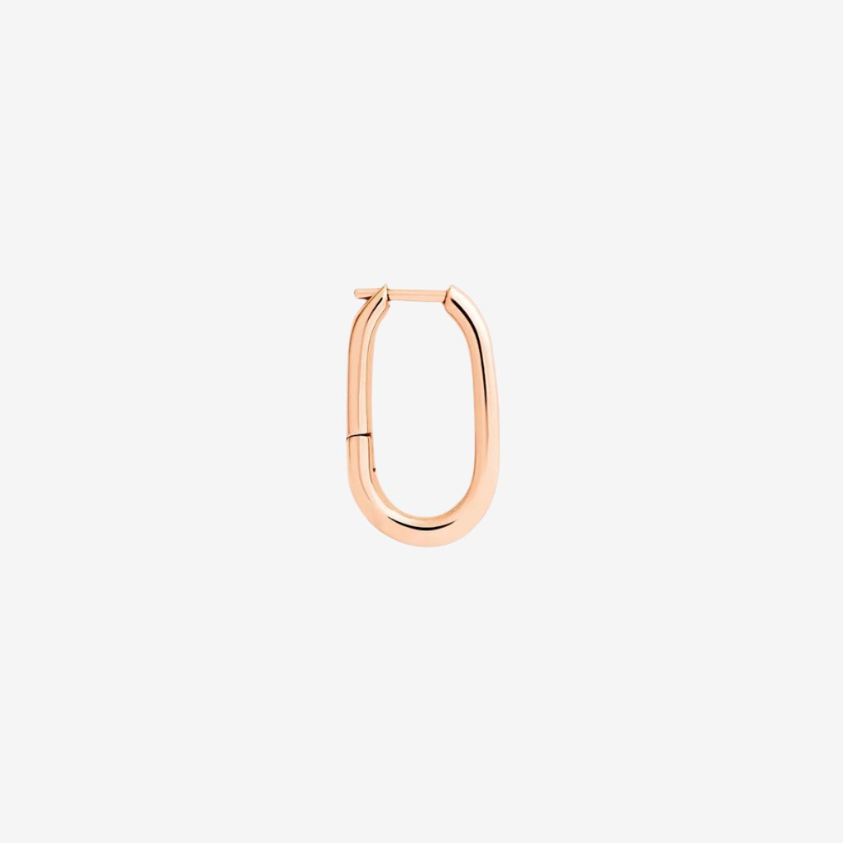 Rose gold hoop earring