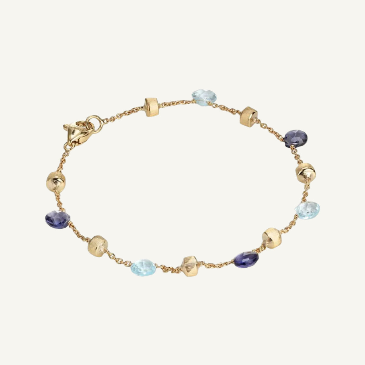 Marco Bicego Paradise 18k Gold Iolite Sky Blue Topaz Bracelet - Orsini Jewellers