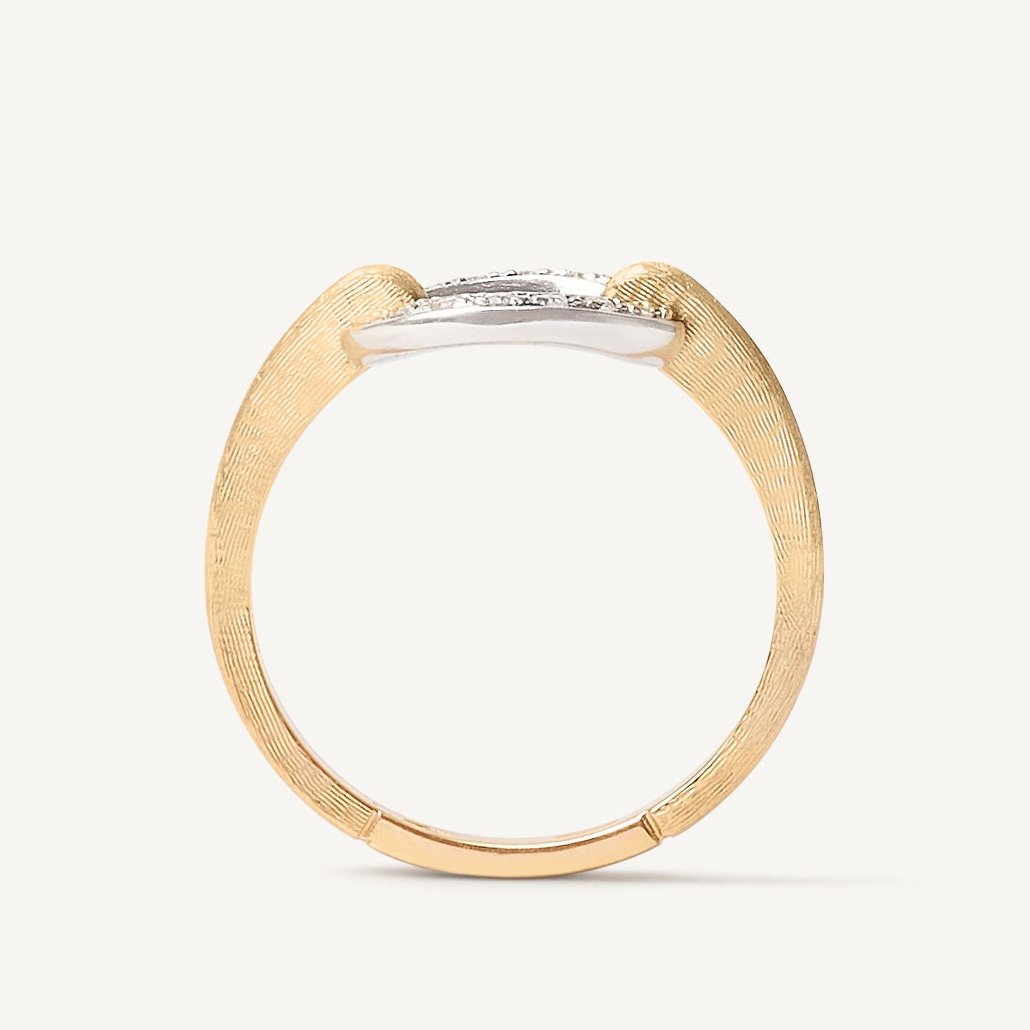 18K Yellow Gold Stackable Diamond Circle Ring