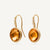 18kt yellow gold diamond-studded citrine quartz earrings
