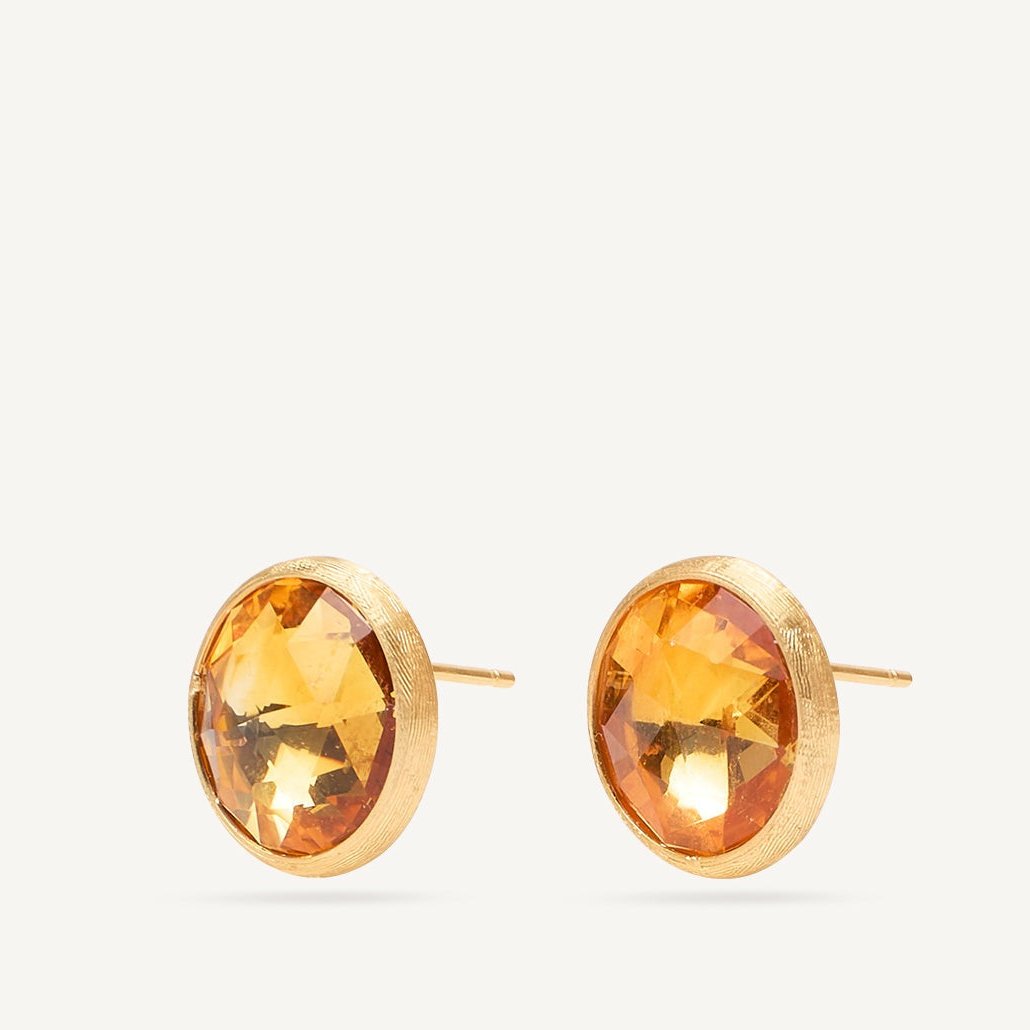 Marco Bicego Jaipur 18k Gold Citrine Quartz Earrings OB1739 QG01 Y