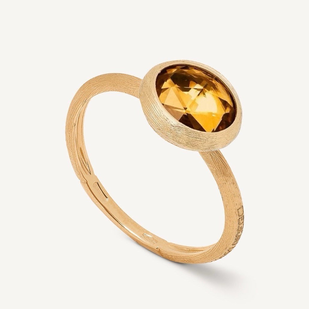 Marco Bicego Jaipur 18k Gold Citrine Quartz Ring Mini