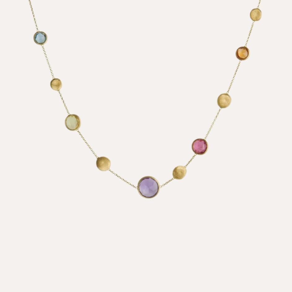 Marco Bicego Jaipur 18k Gold Gemstone Necklace Short - Orsini Jewellers