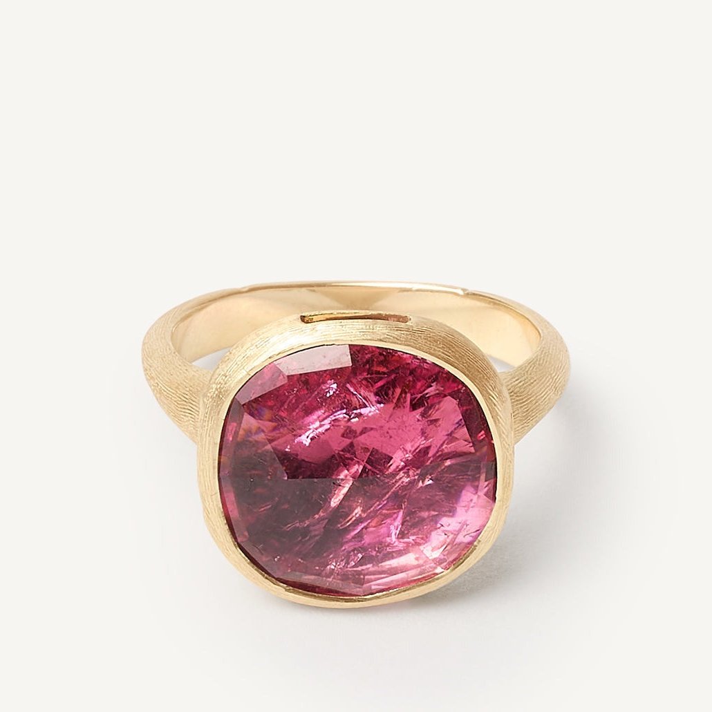 Marco Bicego Jaipur 18k Gold Pink Tourmaline Ring Large AB617 TR01 Y