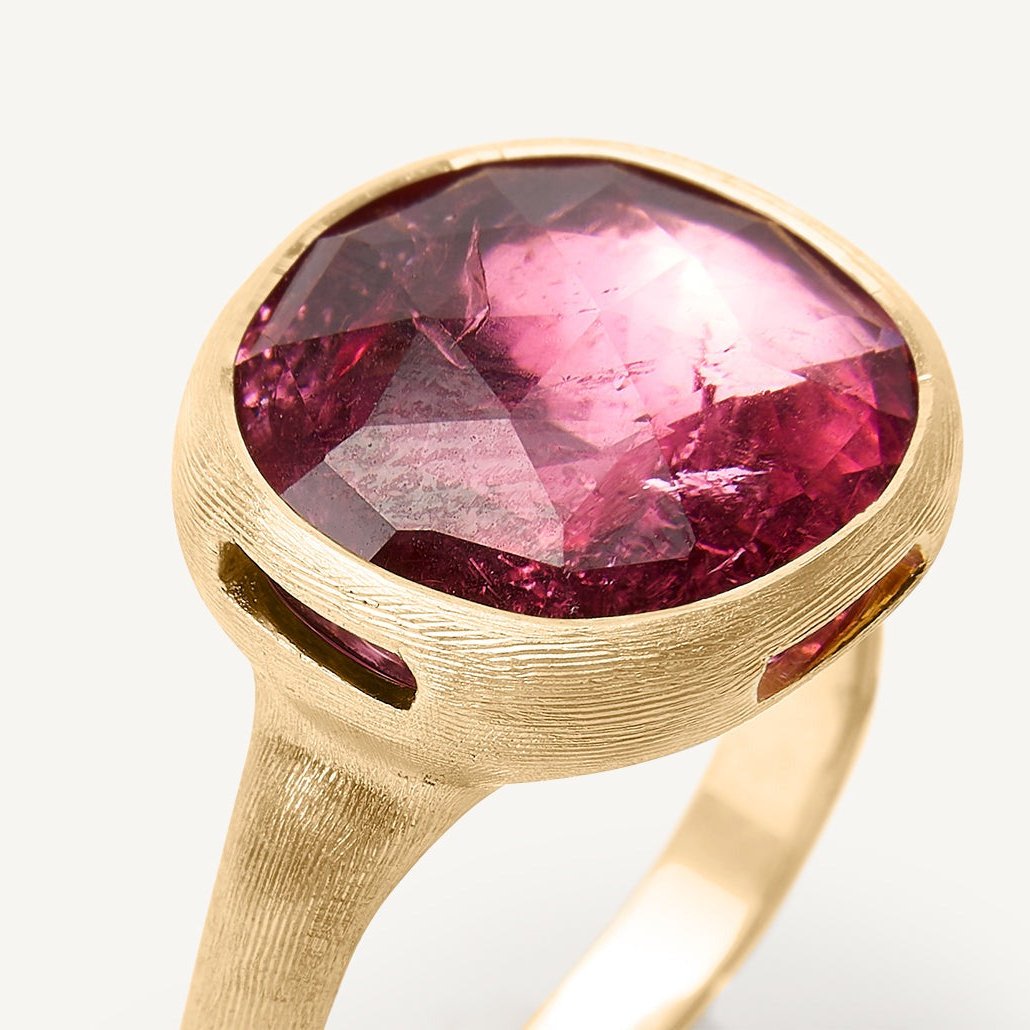 Marco Bicego Jaipur 18k Gold Pink Tourmaline Ring Large AB617 TR01 Y