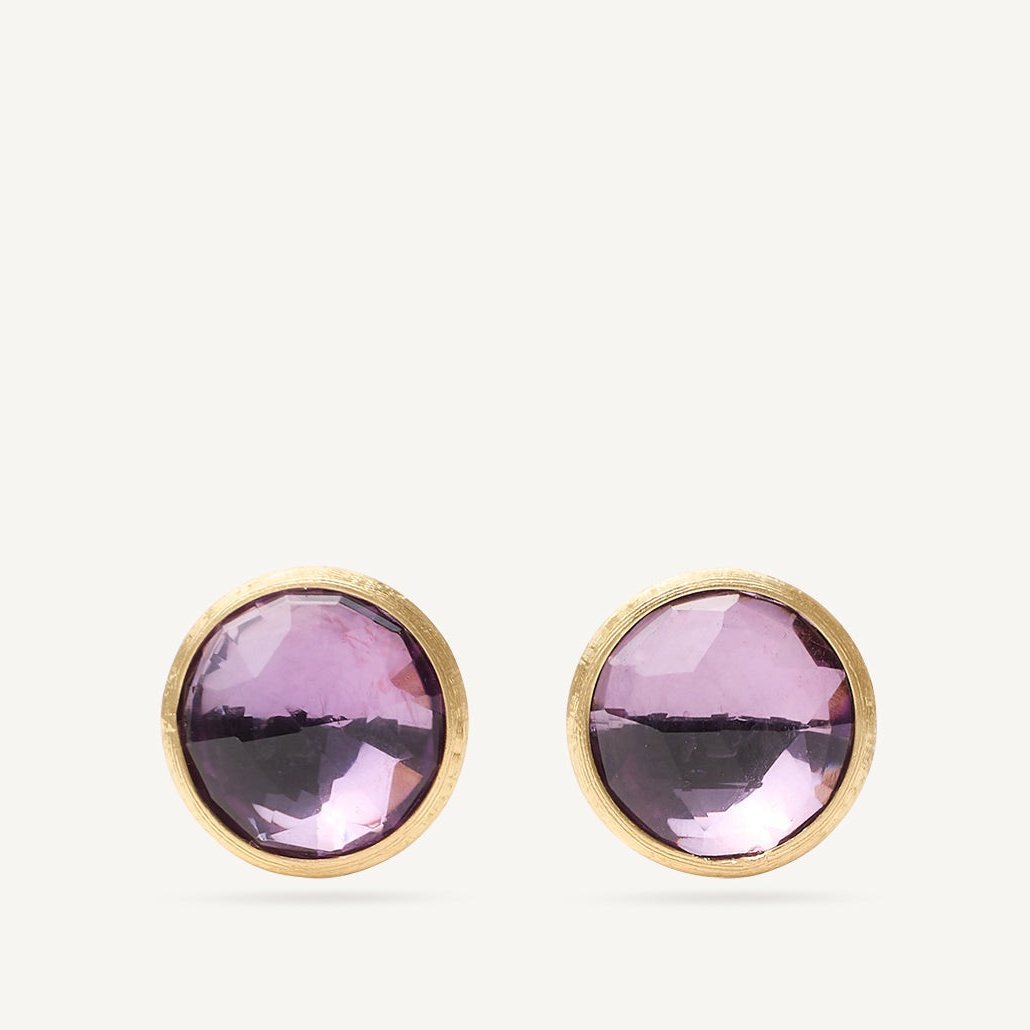 Marco Bicego Jaipur 18k Gold Purple Amethyst Earrings - Large OB1739 AT01 Y