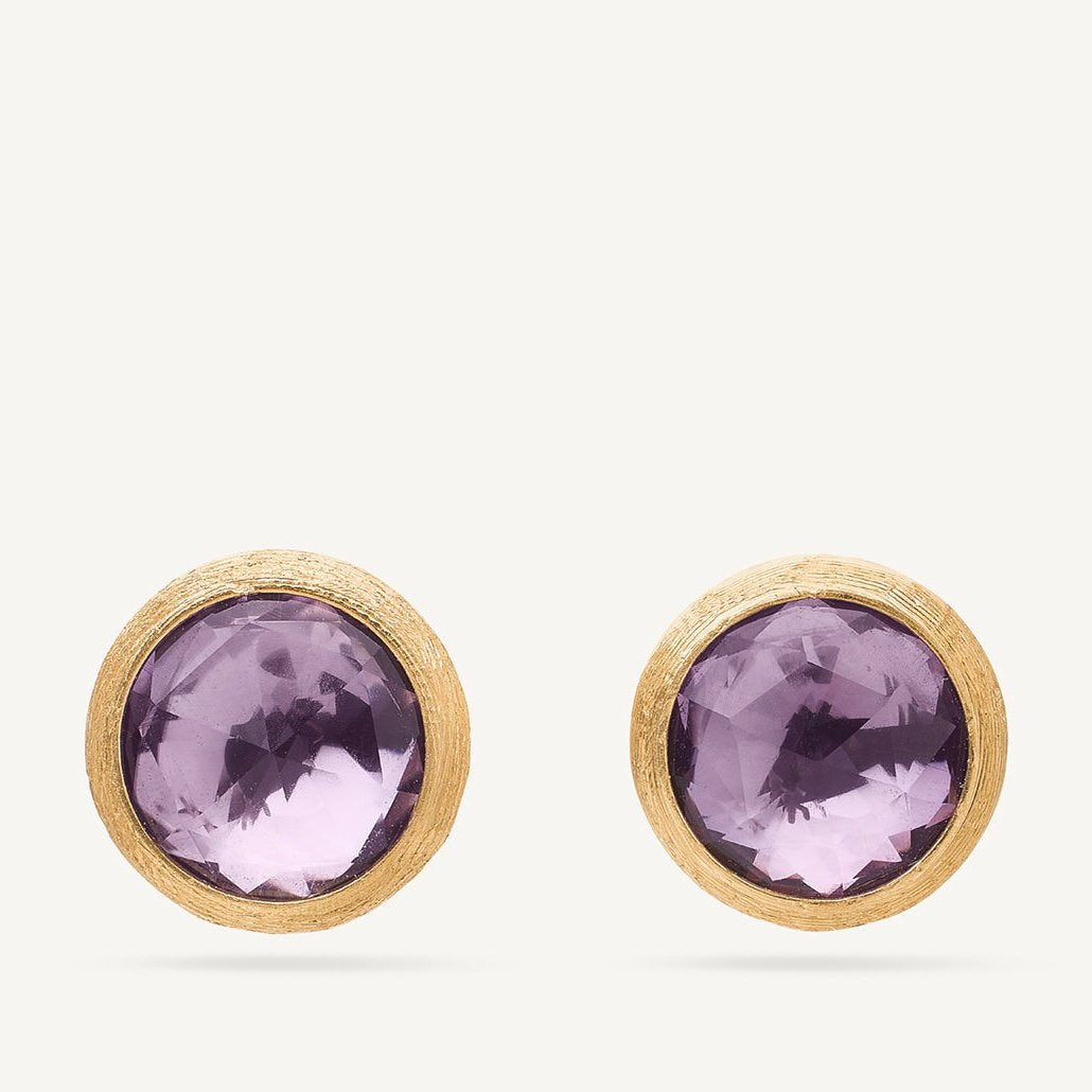 Marco Bicego Jaipur 18k Gold Purple Amethyst Earrings OB957 AL01 Y