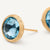 Marco Bicego Jaipur 18k Gold Sky Blue Stud Earrings OB957 TP01 Y