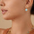 18kt yellow gold ring diamond-studded earrings with sky topaz
