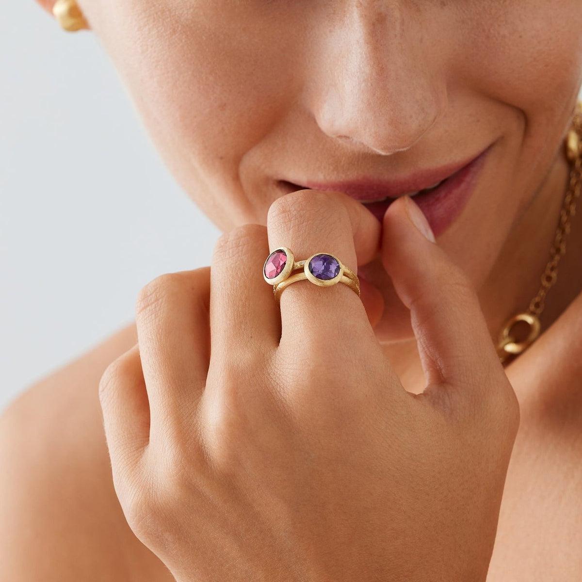 18kt yellow gold ring with amethyst Marco Bicego at Orsini