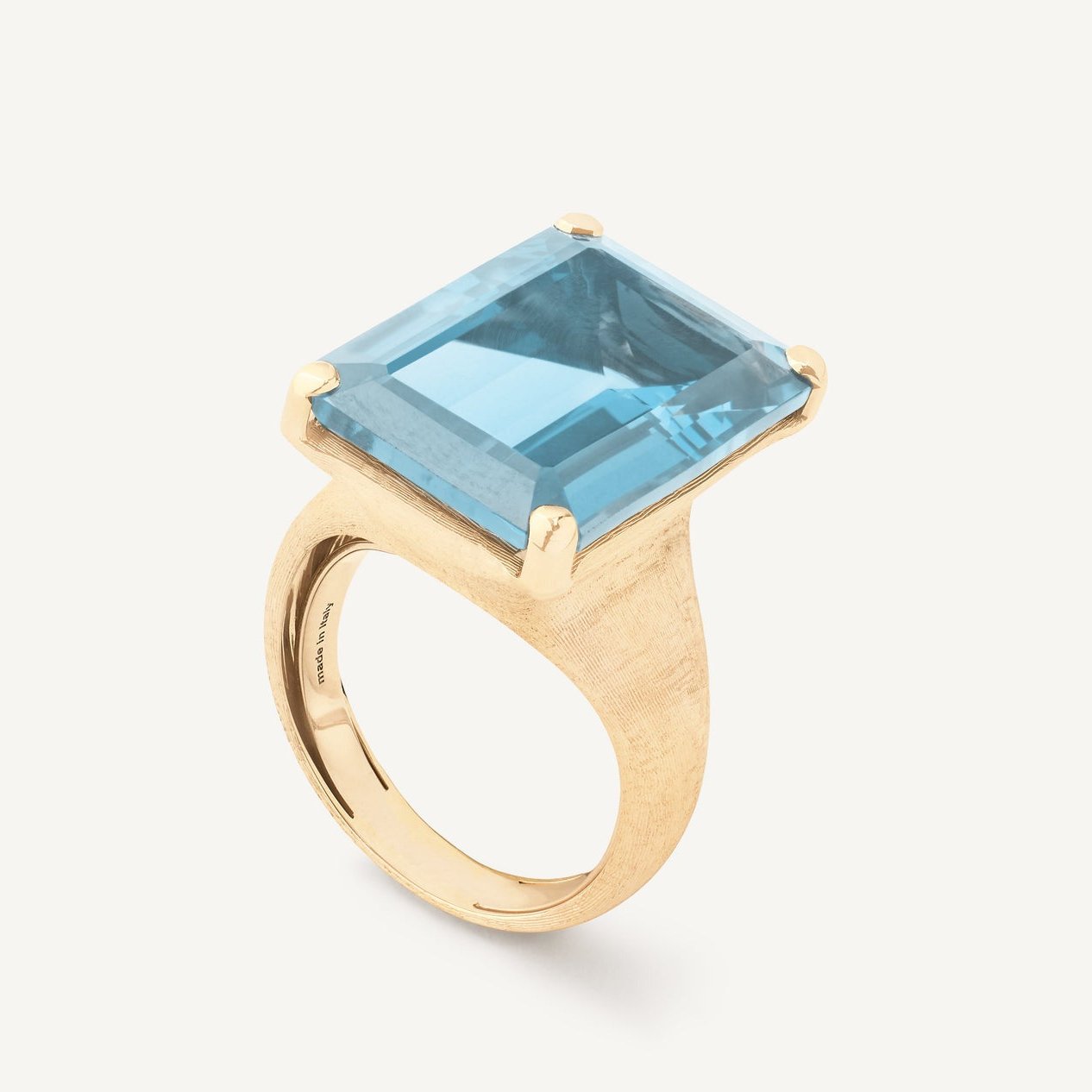 18K Yellow Gold Sky Topaz Cocktail Ring
