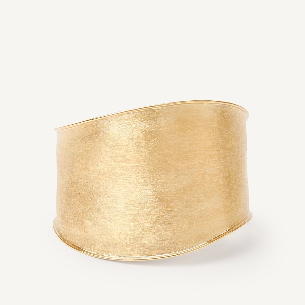 Marco Bicego Lunaria 18k Gold Cuff Bangle Medium SB79 Y