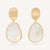 Marco Bicego Lunaria 18k Gold Mother of Pearl Earrings 2 Drop - Orsini Fine Jewellery