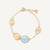 Marco Bicego Lunaria Bracelet 18k Yellow Gold with Aquamarine BB1981 AQD Y