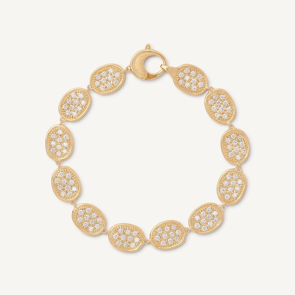 Marco Bicego Lunaria Diamond Pavé Diamond Bracelet in 18k Gold