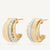 Marco Bicego Masai Gold Four Strand Pavè Diamond Hoop Earrings OG413 B YW