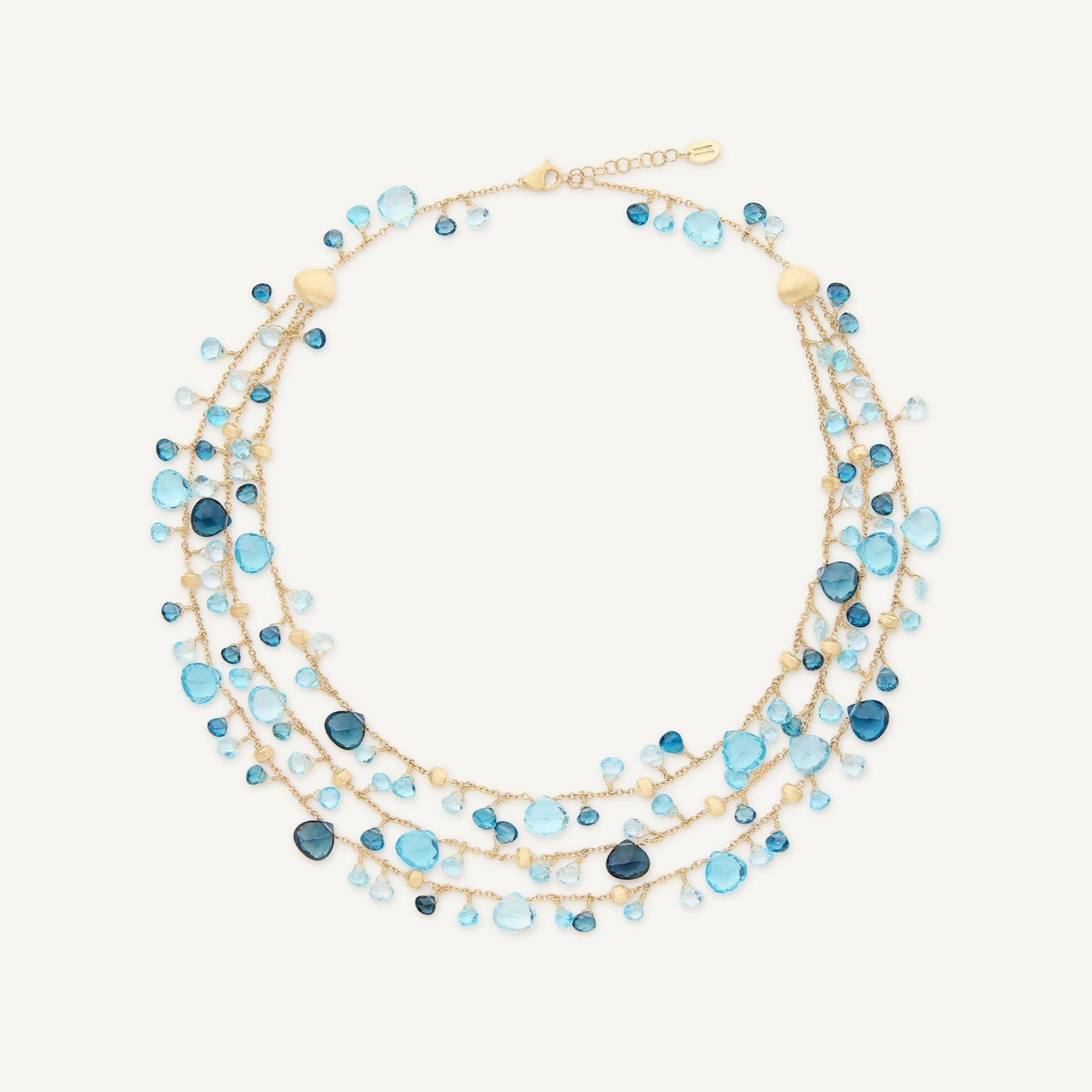 Marco Bicego Paradise 18K Yellow Gold Blue Topaz Necklace