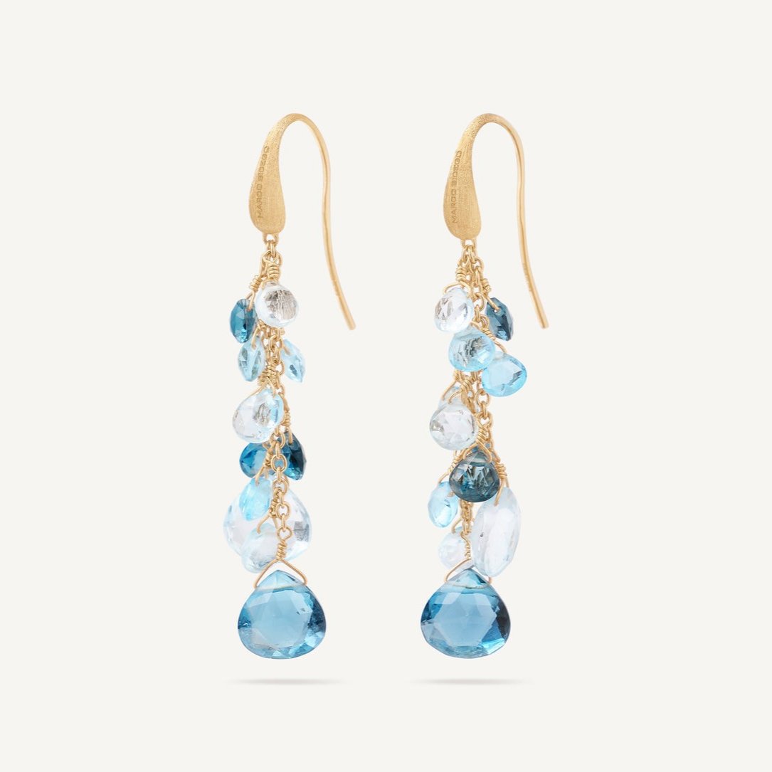 Marco Bicego Paradise Blue Topaz Gemstone Drop Earrings - Orsini Jewellers