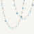 18K Yellow Gold Mixed Topaz Long Necklace