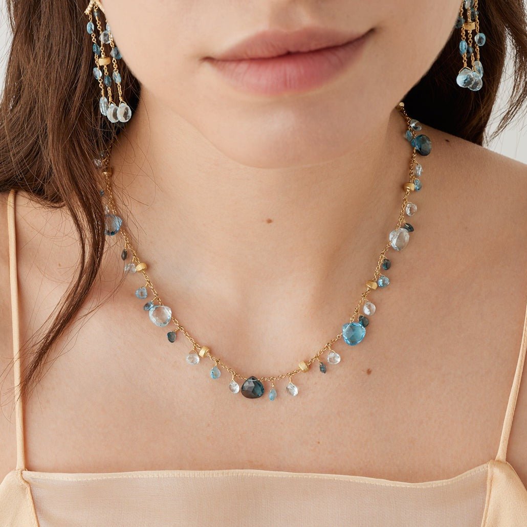 Marco Bicego Paradise Blue Topaz Gemstone Necklace - Orsini Jewellers