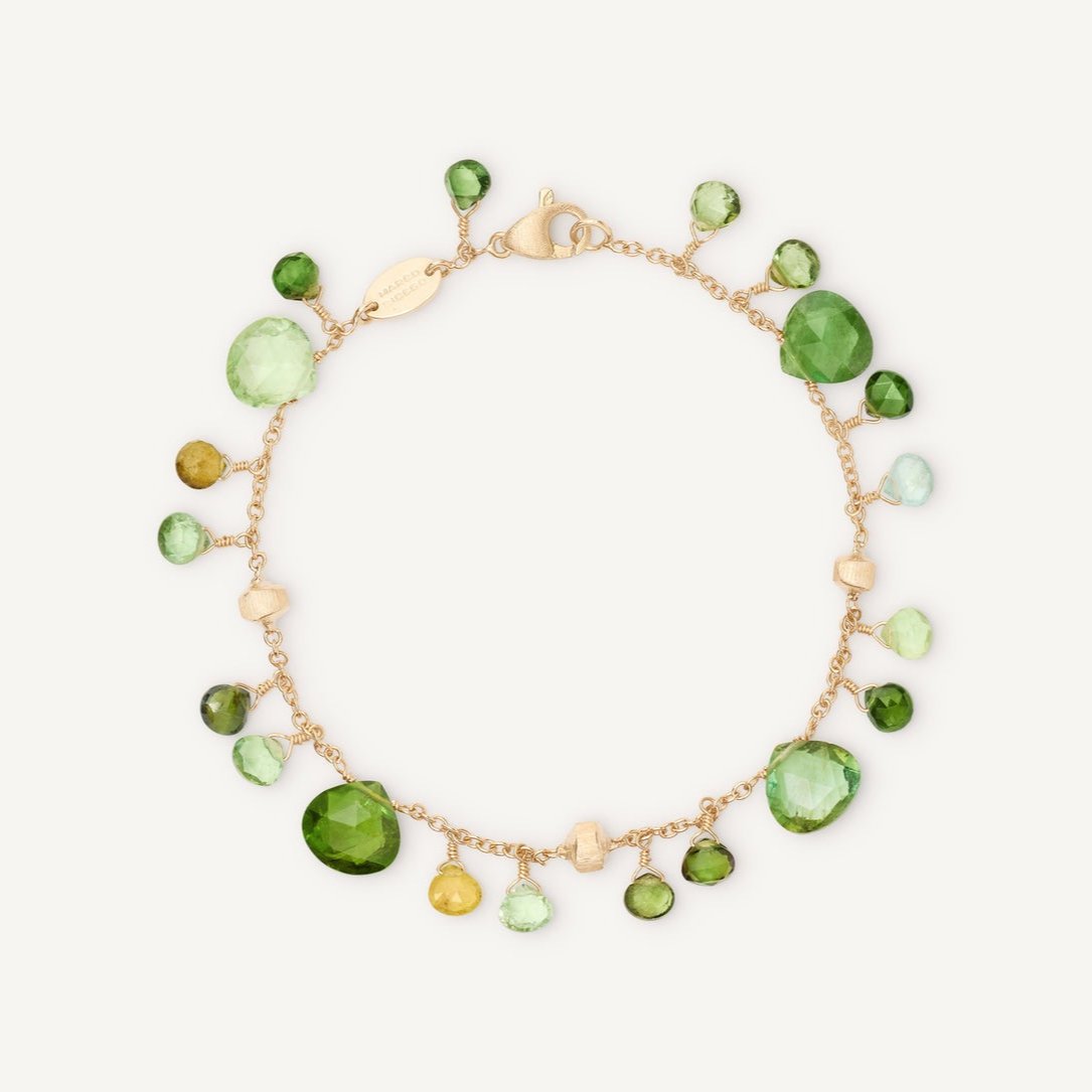 Marco Bicego Paradise Green Tourmaline Gemstone Bracelet in 18k Gold - Orsini Jewellery