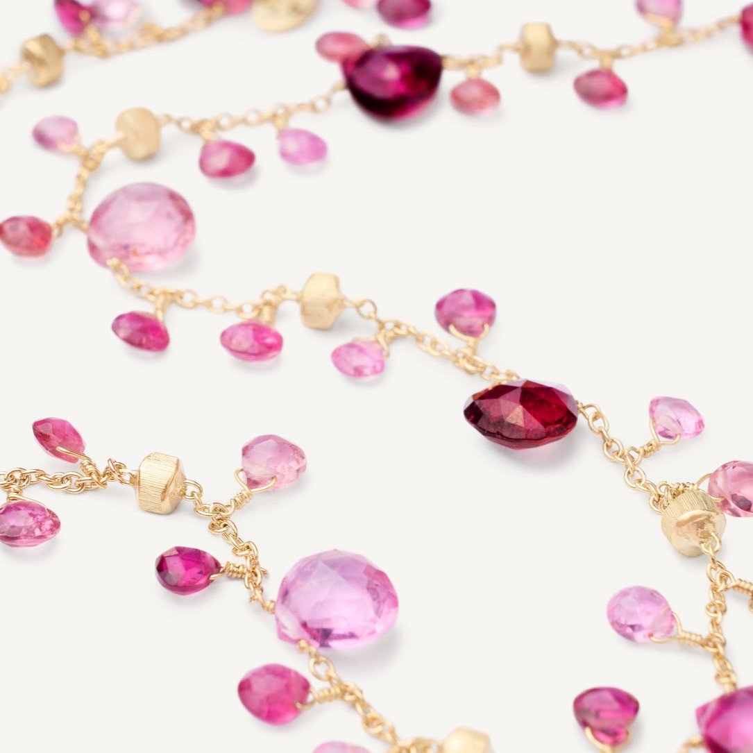 Marco Bicego Paradise Pink Tourmaline Gemstone Necklace - Orsini Jewellery