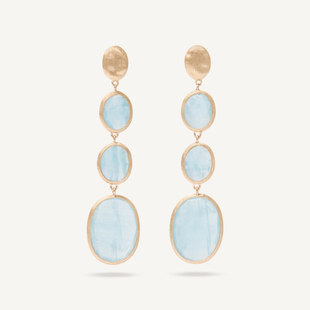 Marco Bicego Siviglia Aquamarine Drop Earrings OB1477 AQ01 Y