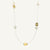 Gold and mother of pearl long organic beautiful necklace mde in Italy