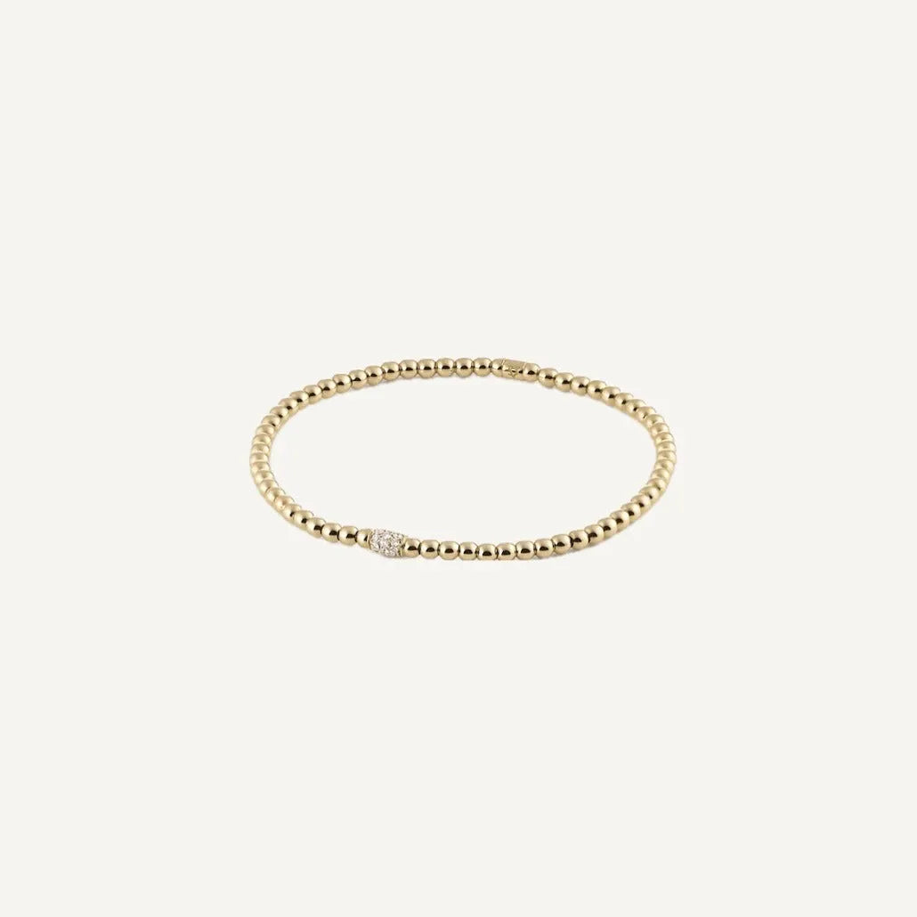 Al Coro Stretchy Bracelet in 18k Rose Gold with Diamonds - Orsini Jewellers