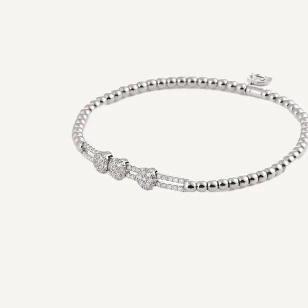 Al Coro Stretchy Bracelet in 18k White Gold with 67 Brilliant Diamonds - Orsini Jewellers