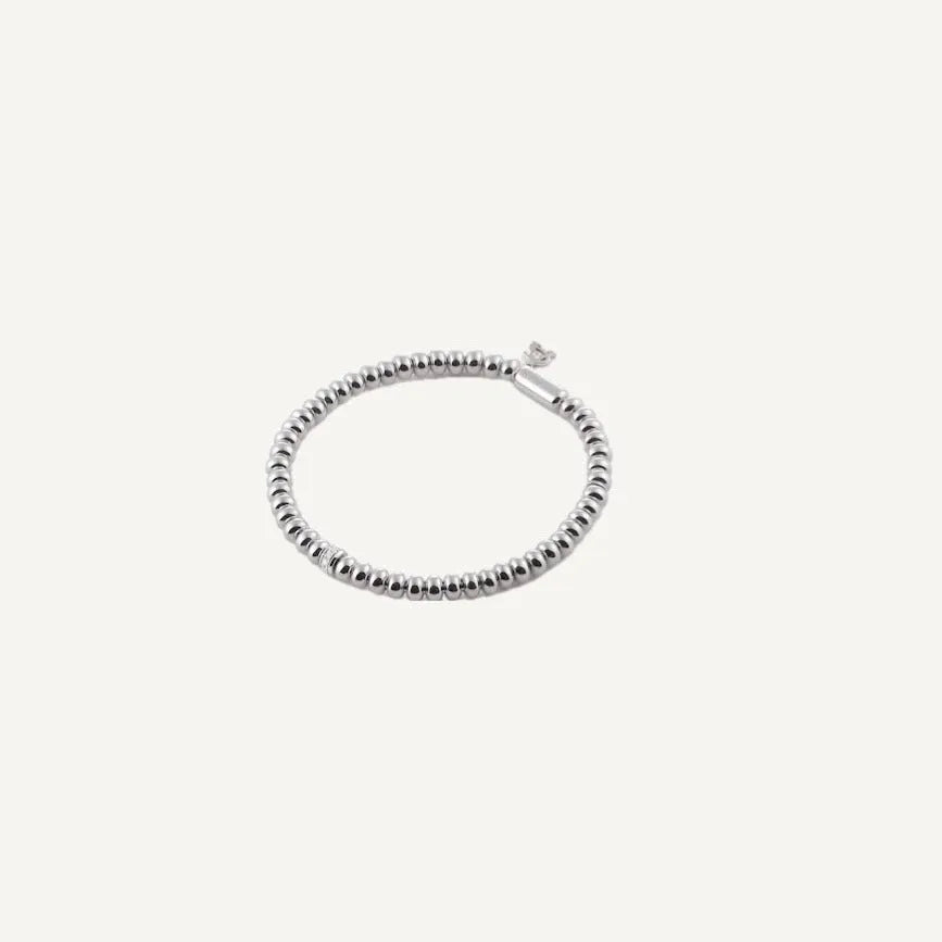 Al Coro Stretchy Bracelet in 18k White Gold with Diamond Detail - Orsini Jewellers