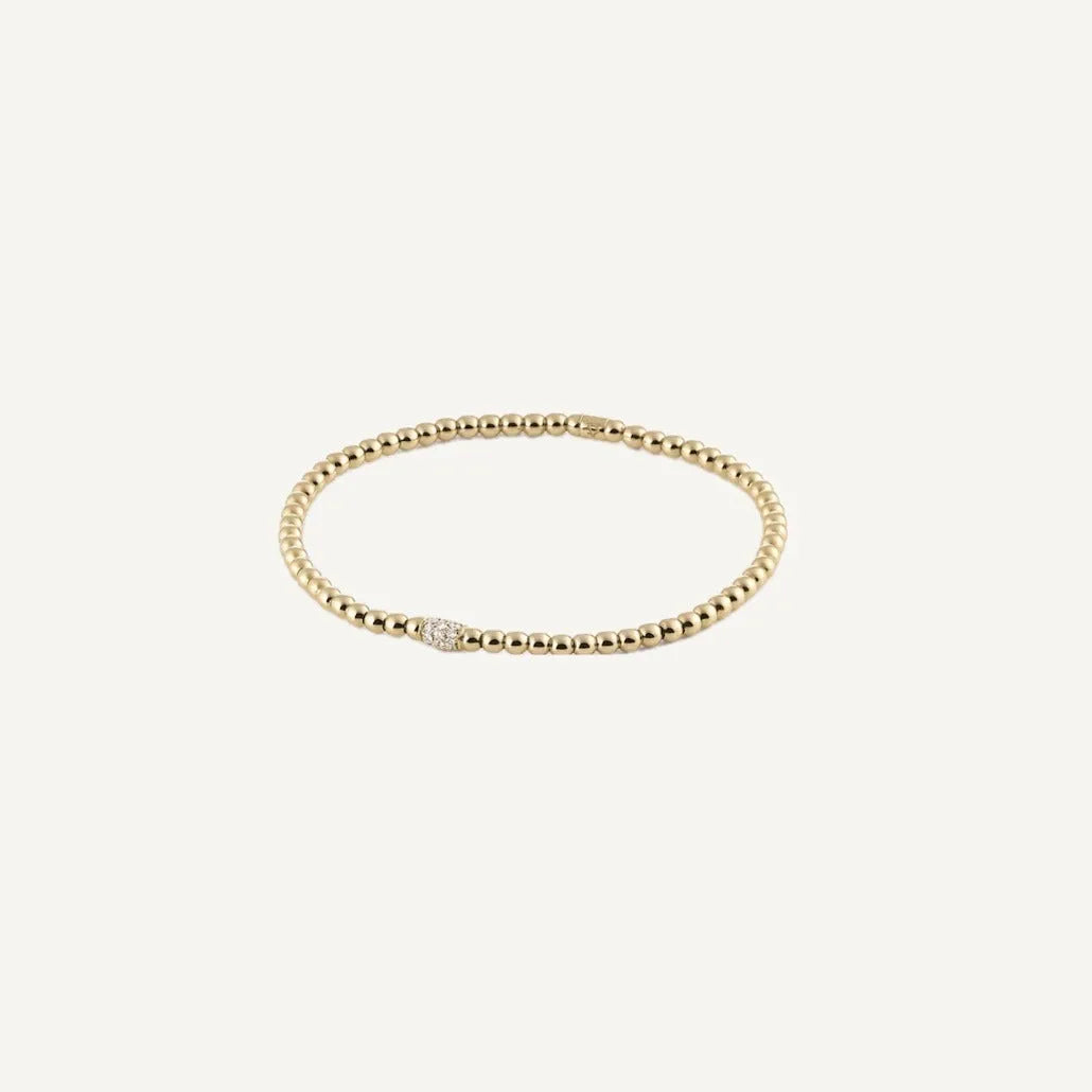 Al Coro Stretchy Bracelet in 18k Yellow Gold with Diamonds - Orsini Jewellers