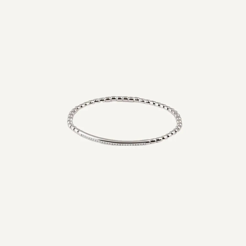 Al Coro Stretchy Men's Bracelet in 18k White Gold with Diamonds - Orsini Jewellers