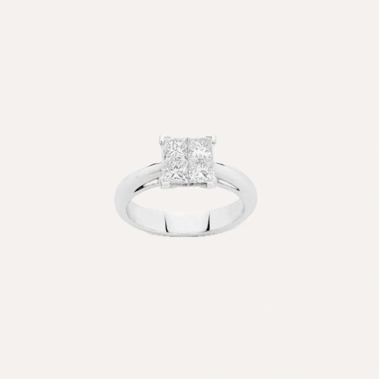 Bellucci Engagement Ring in 18k White Gold with Diamonds - Orsini Jewellers