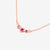 Dodo Bollicine Necklace in 9K Rose Gold with Pink Sapphire, Ruby and Amethyst - Orsini Jewellers