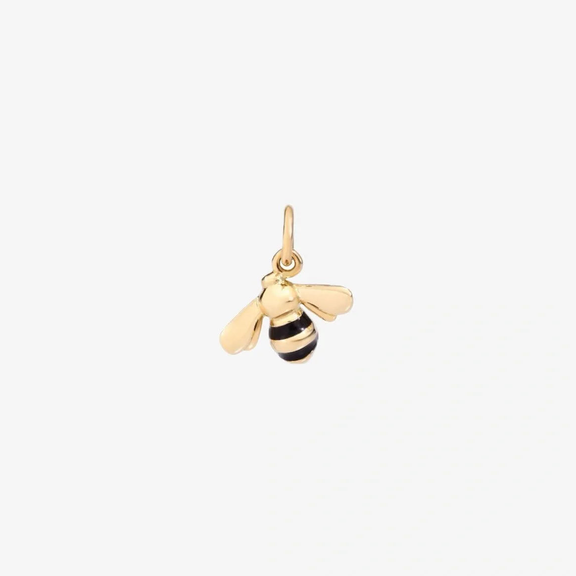 DoDo Charm BEE 18k Yellow Gold Black Enamel - Orsini Jewellers