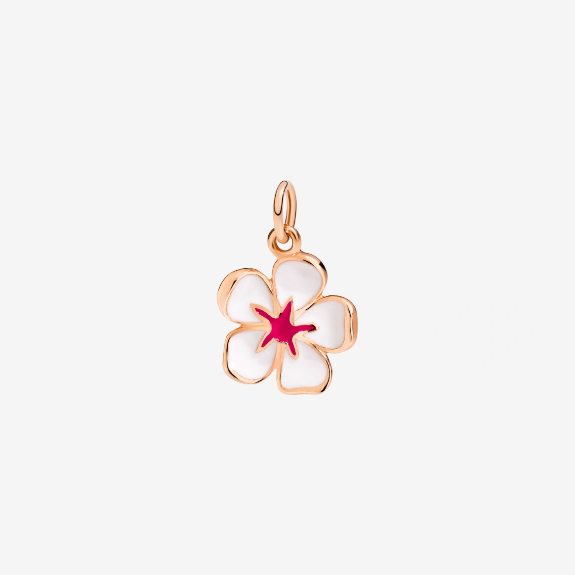 DoDo Charm CHERRY BLOSSOM Rose Gold White Enamel - Orsini Jewellers