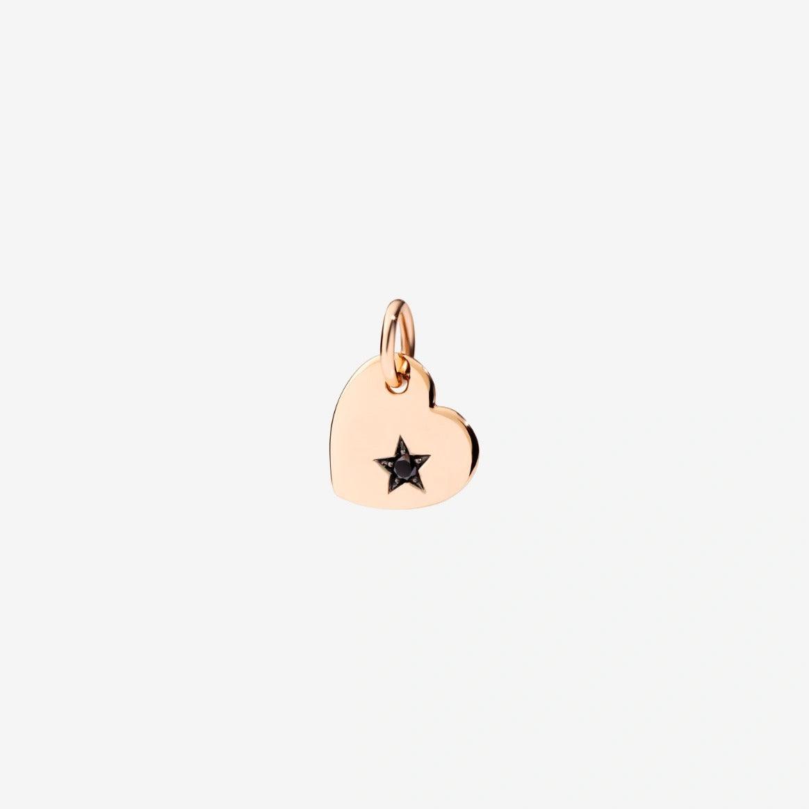 DoDo Charm CUORE (HEART) Black Diamond Rose Gold - Orsini Jewellers