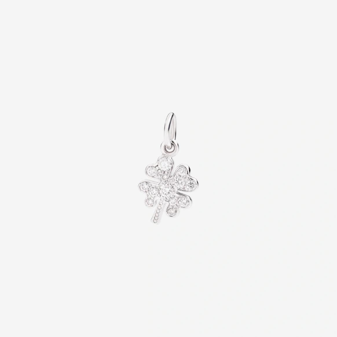 DoDo Charm FOUR LEAF CLOVER White Gold and Diamonds - Orsini Jewellers